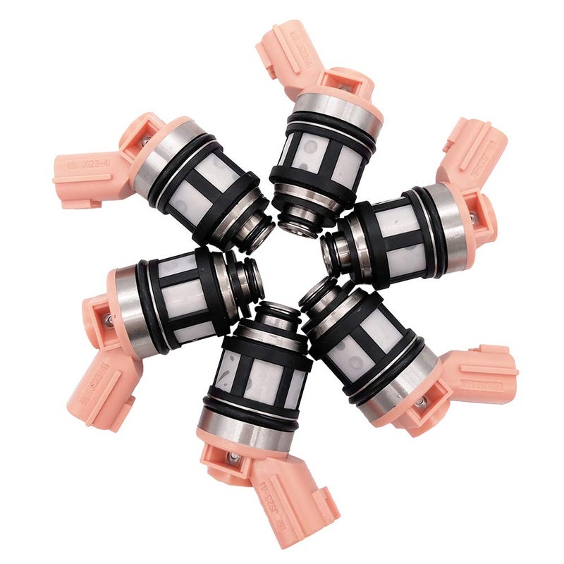 Germban JS23-4 16600-9S200 Set of 6pcs Fuel Injector Fits for 1996-2004 Nissan Frontier Pathfinder Quest Xterra QX4 3.3L 166001800 166001801 - Image 2